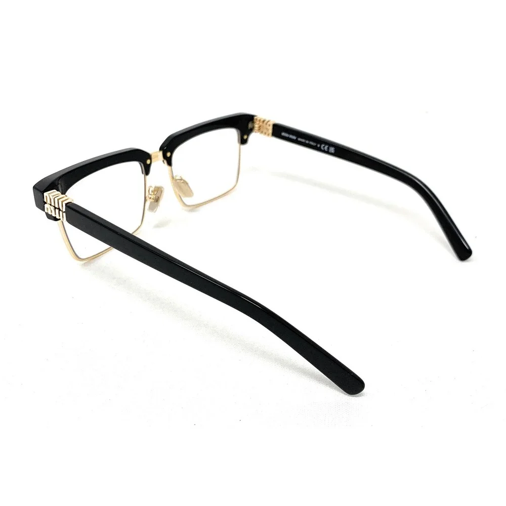 MIU MIU MU 10ZS 1AB-08N Black Square Eyewear Clear Blue-Light Lenses 54-17-140